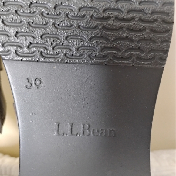 L.L. Bean Leather Clogs Size 39 Slip-On Preppy Classic Comfort Coastal - Picture 11 of 11